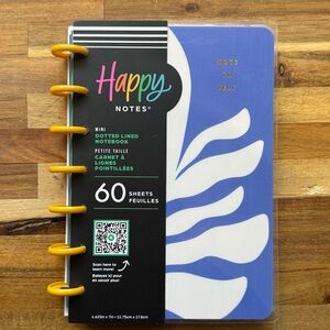 Blue and White Mini Dotted Lined Notebook